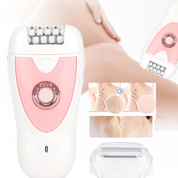2 i 1 elektrisk hårbarbermaskine til kvinder Hårfjerningsmaskine Epilator Depilator (EU-stik 110-240V)