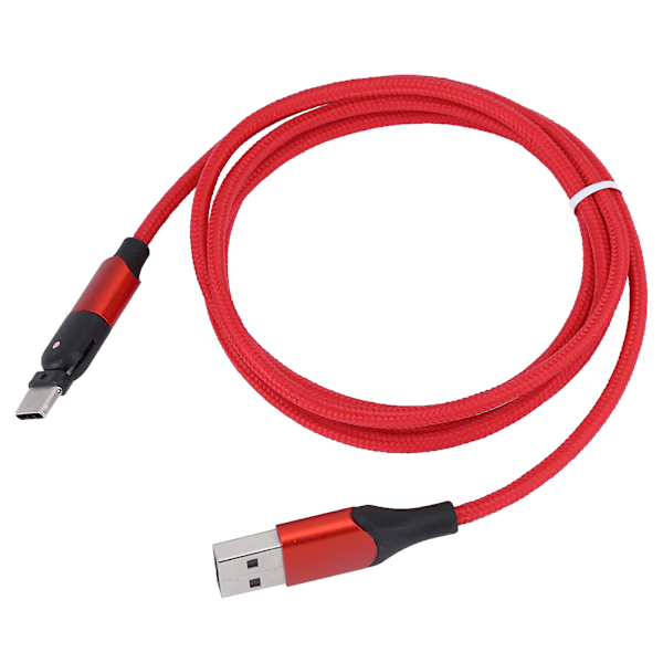 Micro USB-kabel 180 graders roterende Type-C ladekabel for Samsung/Xiaomi/Huawei 1,2 m rød 1,2 m/3,9 fot