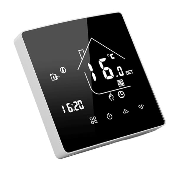 Smart termostat LCD-pekskärm termostat programmerbar temperaturregulator för panna 95‑240V dold installation