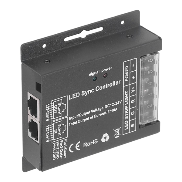 RGB-dæmpningscontroller LED-dæmpningsmodul 24-tasters fjernbetjening til LED-striplys DC 12V-24V