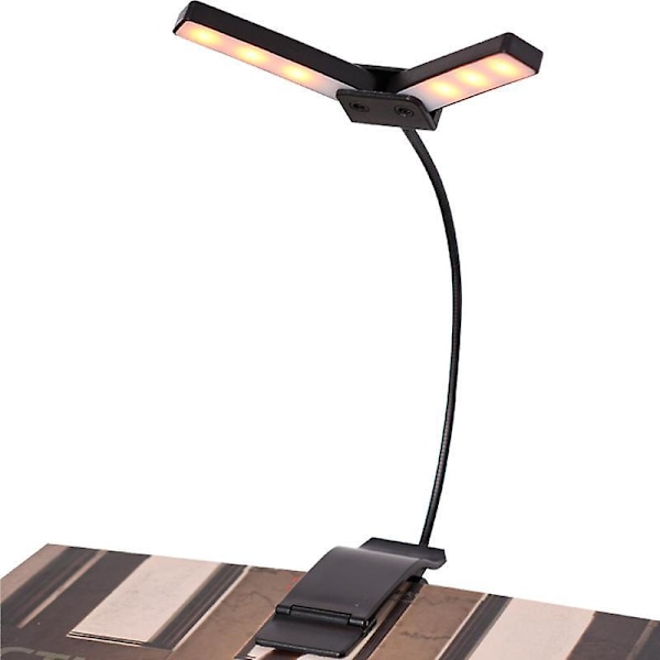 Superljus Musikstativlampa med 3 Färger och 9 Ljusstyrkenivåer USB-C Laddningsbar Klämma-på Pianolampan Varar 140 Timmar