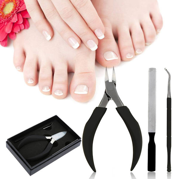 Rostfritt stål Metallfil Tå Finger Nagelband Nipper Nagelklippare Sax Manikyrverktyg