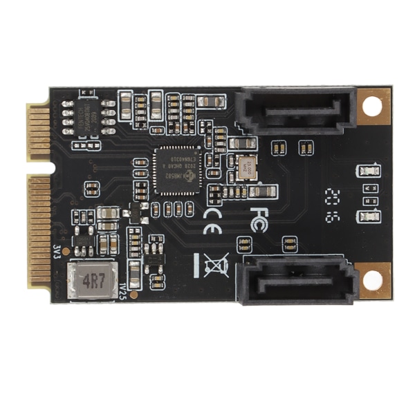 Mini PCi E til 2 Port SATA udvidelseskort 6 Gbps hurtig transmissionshastighed PCI E 3.0 båndbredde Mini PCl E udvidelseskort