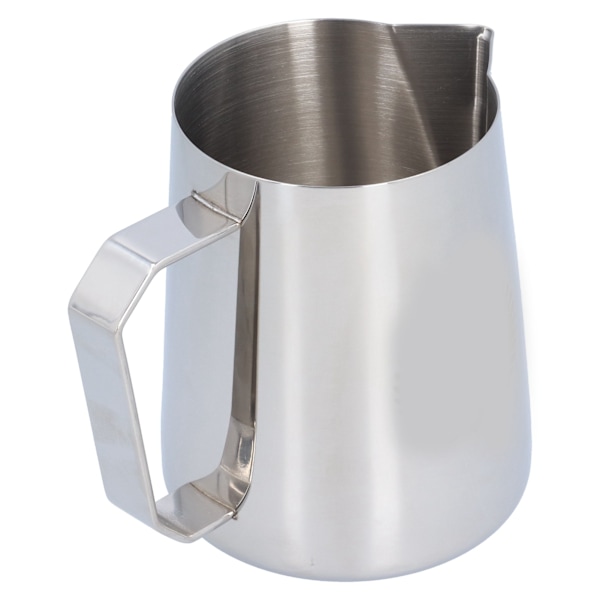 Melkeskummer i rustfritt stål 600 ml, dampet melkeskummer for melkeskummer Latte Art (600 ml (med logo))