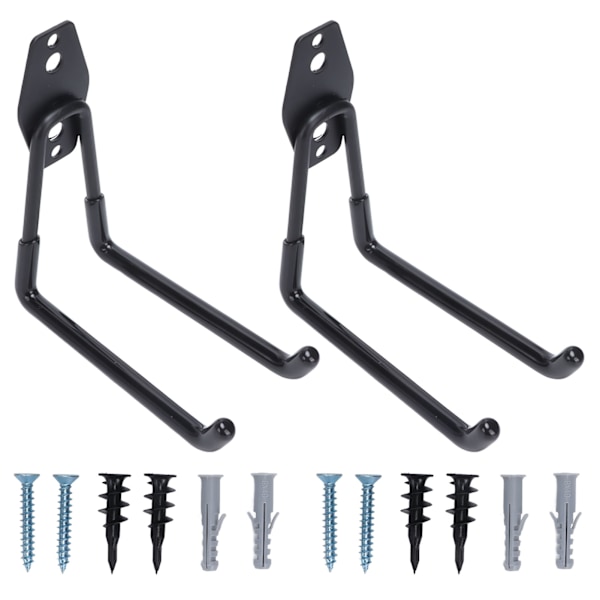 2 stk garasjekroker Flerbruks veggfeste garasjeoppbevaringshengerorganisering med 2 kroker Style A 16,5 cm / 6,5 tommer