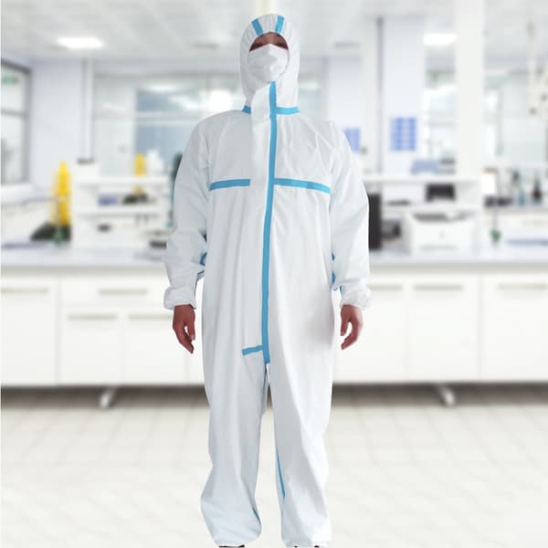 Beskyttelsesdrakt Utendørs Hetteoverall Engangs Sikkerhetsklær for Laboratorium Verksted 3XL