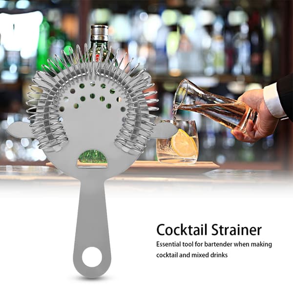 Cocktaildrænfilter i rustfrit stål til drikkevarer, værktøj til bar, restaurant, hjem