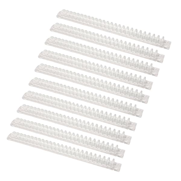 10 stk. innbindingsrygger plastkam spiralspole 26 hull 100 ark kapasitet stripe for løse ark