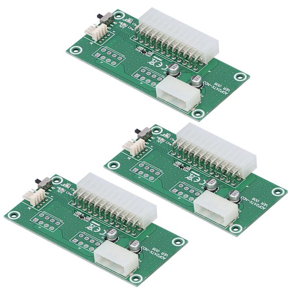 3 stk. Multi-Power Synkroniseringsstartkort med 24-bens tilslutningslinje computeradapter