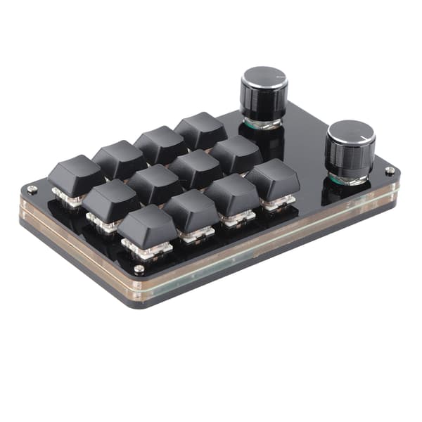 Rød Switch Makro Tastatur Plug and Play Ergonomisk Tilpassede Knapper USB Mini Keypad til Desktop PC 12 Taster 2 Knapper