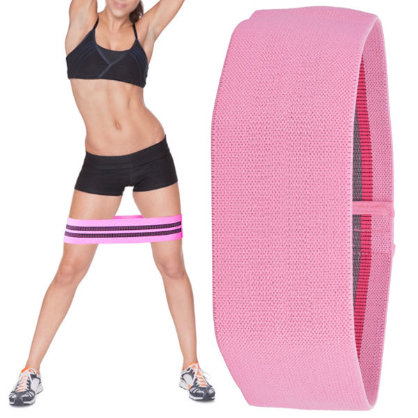 Fitness motståndsband höft squat övning loop träning gym utrustning för män kvinnor rosa medium motstånd