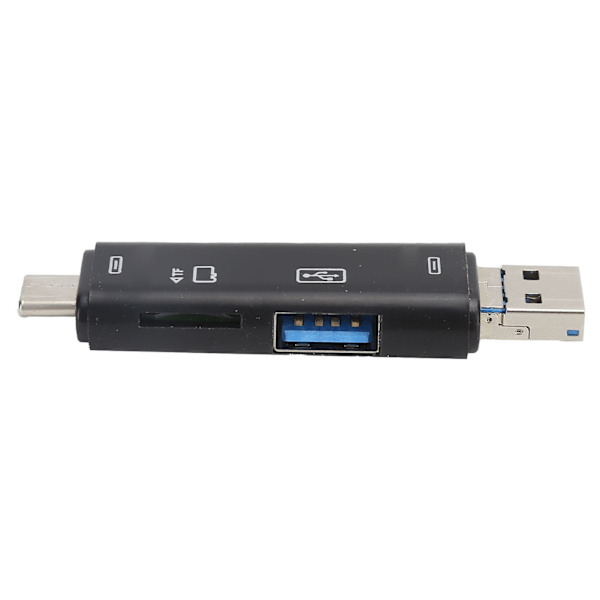 OTG-kortinlukija USB TypeC TF -sovitin 5in1 Android-puhelimen mobiilitietokonetarvikkeille