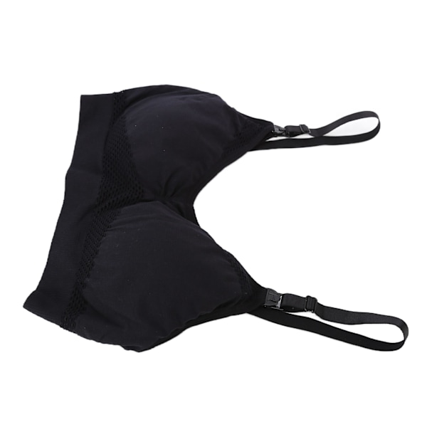 Åndbar håndfri pumpe-bh til gravide og ammende kvinder Amme-bh til amning Maternity bh Sort XL