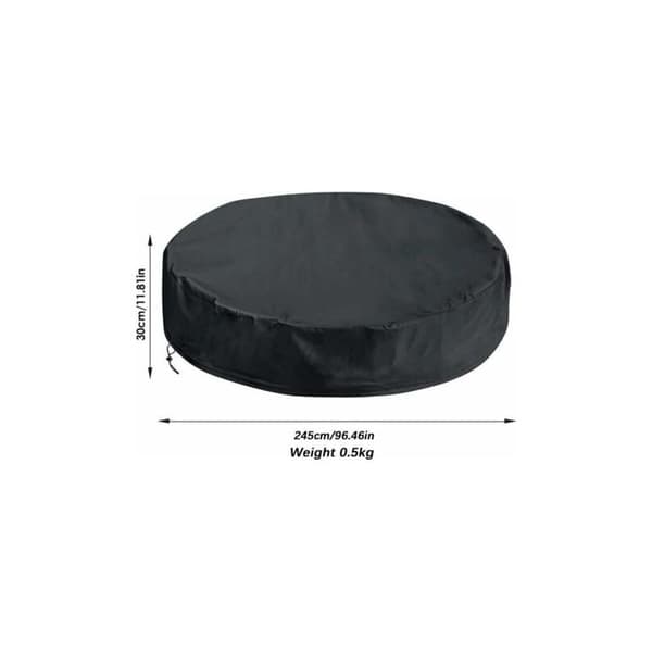Rundt Spadækken, Vindtæt UV-resistent Badekarsovertræk med Elastisk Kant, Udendørs Spabadekarsovertræk (245×30CM)