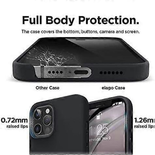 Dww-Nestemäinen silikonikuori, yhteensopiva iPhone 12 Pro Max (6,7) -puhelimen kanssa, Premium-silikonikotelo, täydellinen suoja