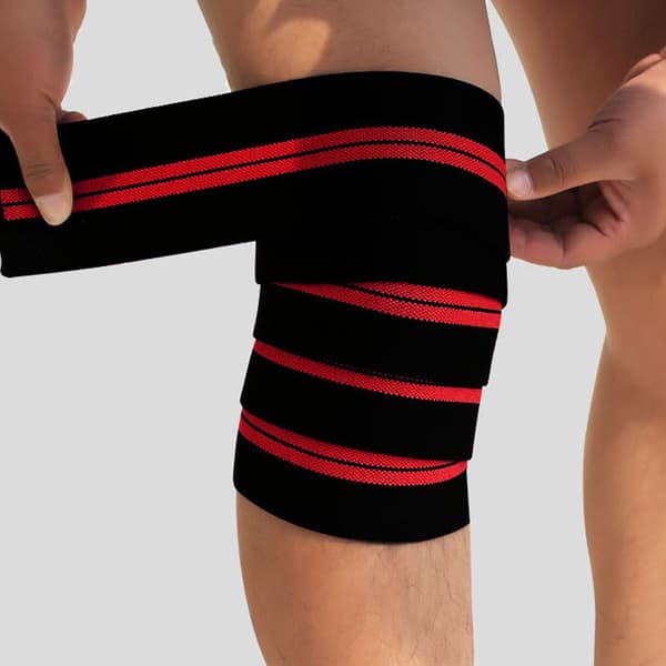Elastiskt handleds- och knäbandage, stödband för utomhussport, skydd för tyngdlyftning och knäböj, knäskydd för tyngdlyftning