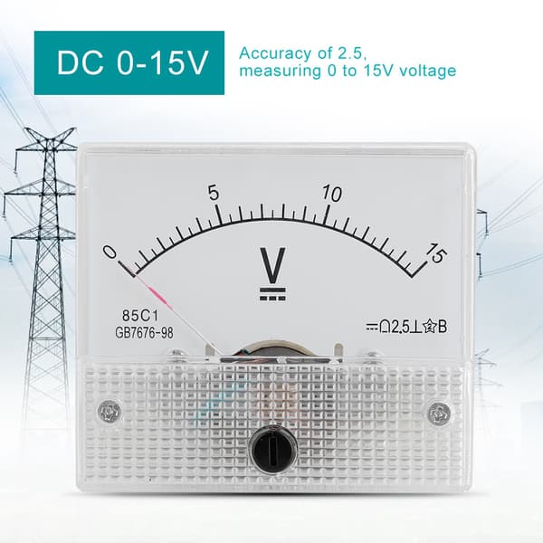 DC 0-15V DC Analog 85C1 Strøm Voltmeter Spænding 2.5 Nøjagtighed Spænding Analog Voltmeter Panel