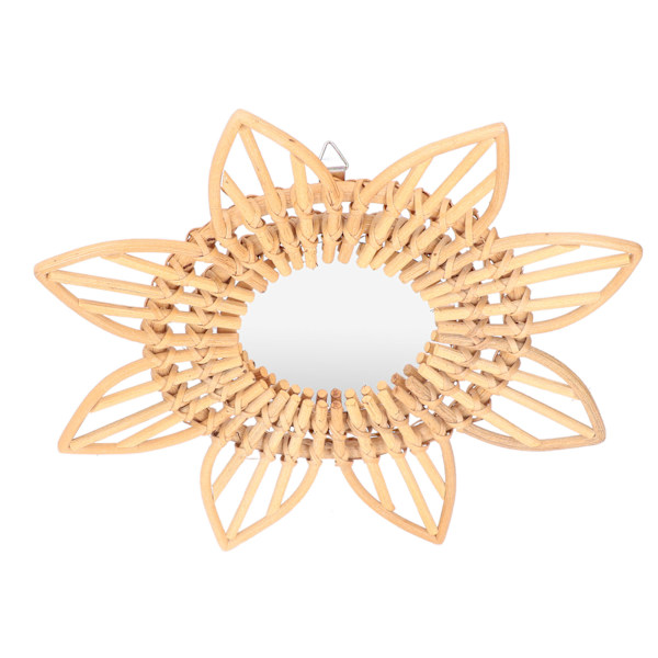 Rattan Innovativ Kunst Dekorasjon Sminke Speil Retro Dressing Bad Vegg Hengende SpeilBlomst