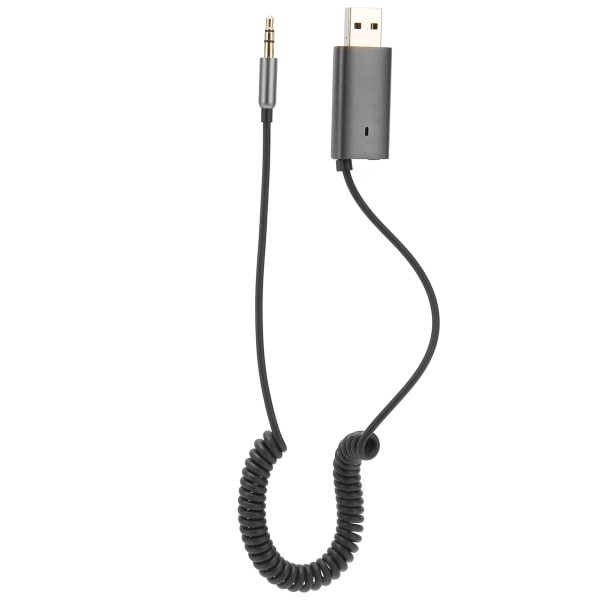 Bluetooth 5.1 Aux Adapter Inbyggd mikrofon handsfree samtal 3,5 mm bil Bluetooth mottagare för billjud hemmastereo