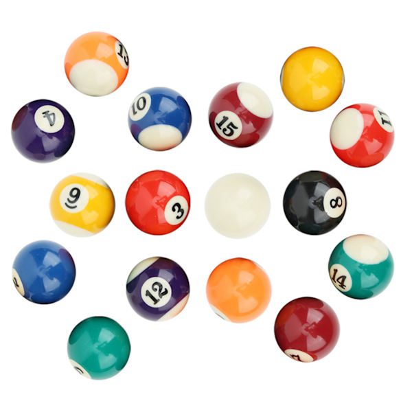 16 kpl ympäristöystävällisiä 38 mm hartsilasten biljardipalloleluja Mini Pool Table Accesssory