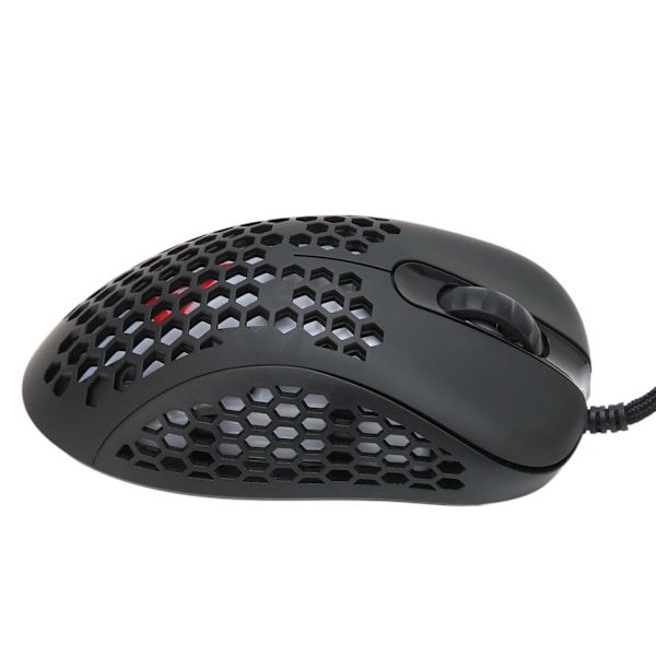 Gaming-mus med stabil transmission, komfortabelt greb, fleksibel betjening, ergonomisk design, let kablet RGB PC-spilmus, sort