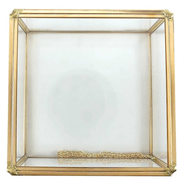 Firkantet Åbning Glas Geometri Have Smykkeskrin