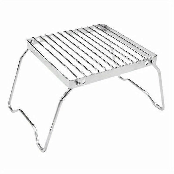 1 st, Multifunktionell hopfällbar lägereldsgrill, bärbar campinggrill i rostfritt stål, utomhus picknickgrill gasolkökställ