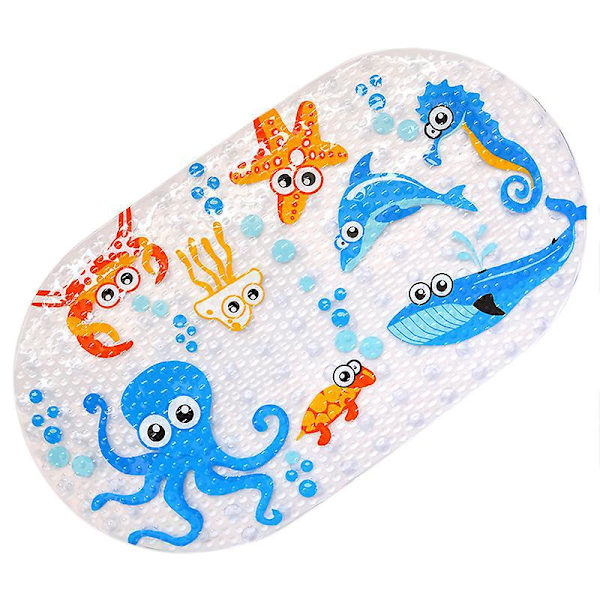 Springtime Octopus Halkfri PVC-badmatta för barn, flerfärgad plast