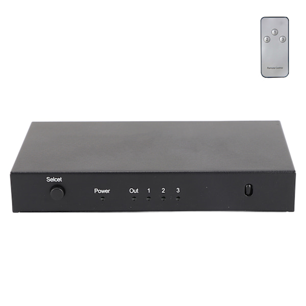 HD Multimedia Interface Switch 3 ind 1 ud 3D 4K HD Video Splitter til PS3 Laptop 100‑240V US-stik