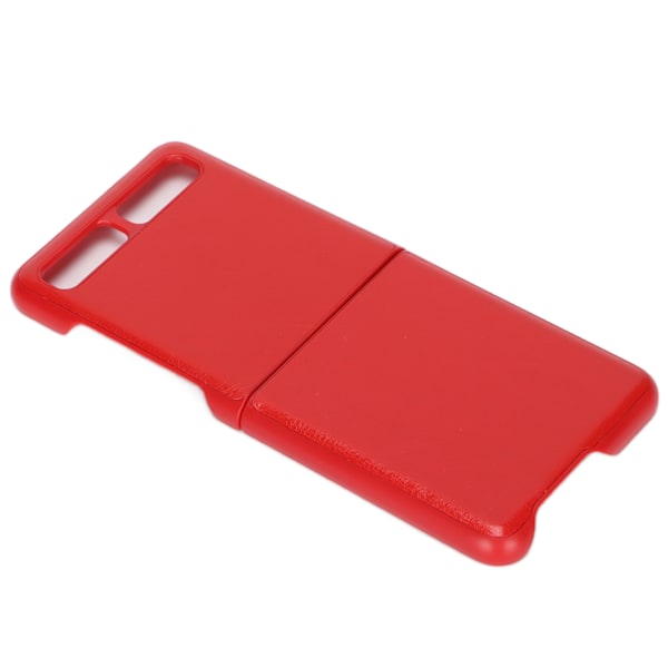Läderfodral för Samsung Galaxy Z Flip, skyddande skal, reptåligt, rött, typ 2