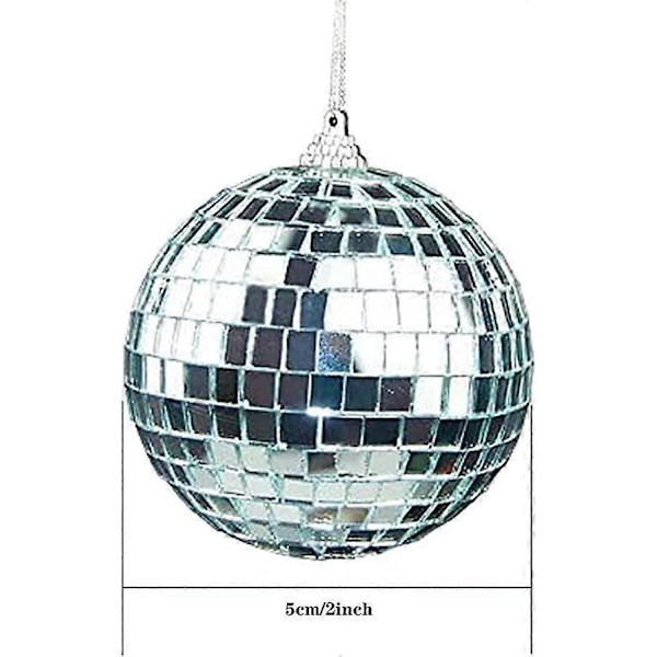 6 kpl 2\" discopallo koriste roikkuva peili koristeet baari juhlat häät joulukuusi ja musiikkifestivaalien koristelu