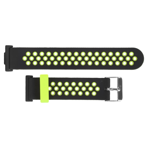 Smartwatch-rem Silikon svettesikker pustende justerbar armbånd for Watch Fit 2 svart og grønn