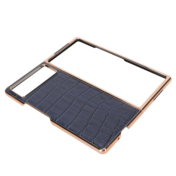 Fällbar telefonfodral för Xiaomi MIX Fold 2 Nano läder krokodilskinnmönster Anti Scratch telefonskyddsfodral Blå