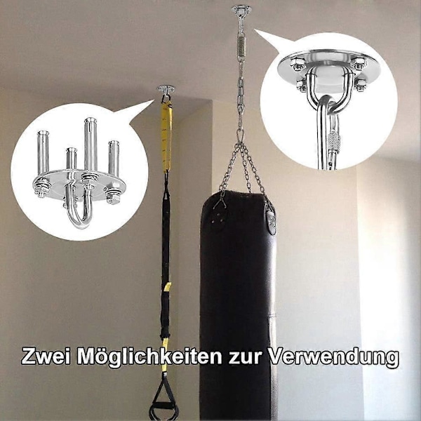 Stål Swing Hangers, Hammock Swing Kroker 500kg Heavy Duty Yoga Hengende Kit, Tak Krok Hengende Cha