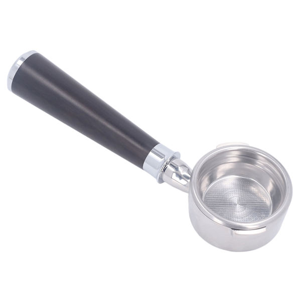 58mm Bottenlös Portafilter Trähandtag Dubbel Öra Kaffe Portafilter för GAGGIA Kaffemaskin En Lila Sandelträ