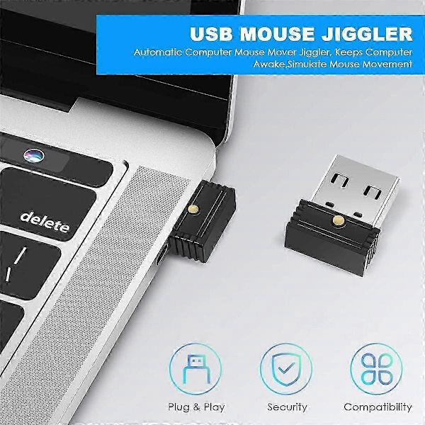 USB Musejiggler, Automatisk Datamaskin Musebeveger Jiggler, Holder Datamaskinen Våken, Simulerer Musebevegelse