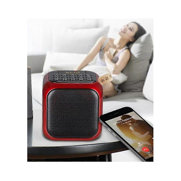 D86 Trådløs Bluetooth Højttaler Smart Stemmeprompt Bærbar Audio plug-in kort / USB subwoofer sort