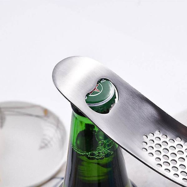 Rostfritt Stål Vitlökspress med Flasköppnare