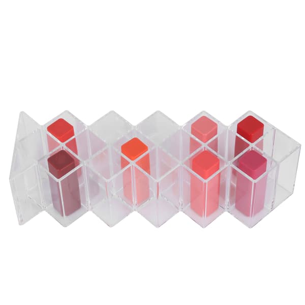16 Gitre Gennemsigtig Akryl Læbestift Opbevaringsboks Lip Gloss Display Rack Holder Organizer