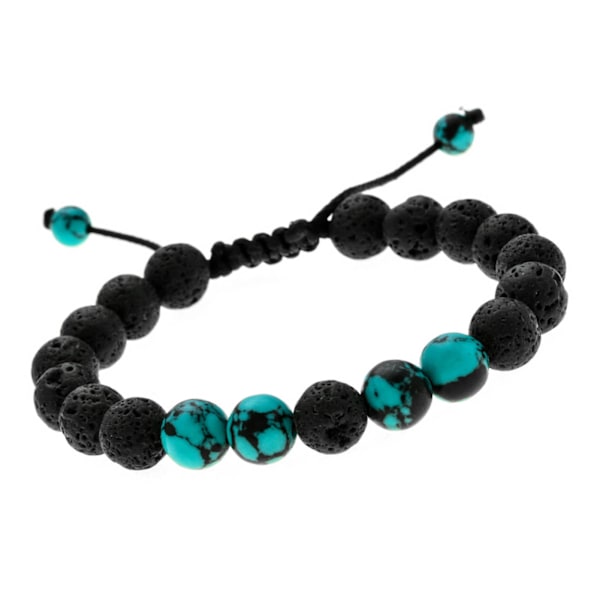 Kvinners Perle Armbånd Justerbar Etnisk Motesmykker Vulkan Stein Perle Armbånd Smykker for Feriefest