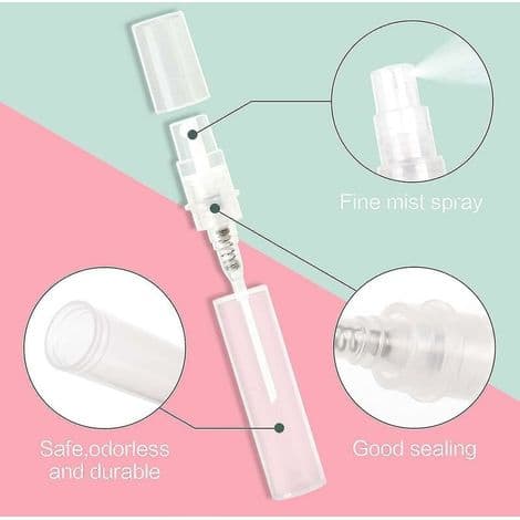 40 delar mini tom sprayflaska parfymfördelare transparent parfymflaska 3 ml