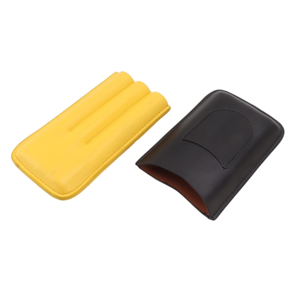 Cigarer Læder Cigar Etui Bærbar Cigar Holder Letvægts 3 Holder Cigar Etui til Rejser Hjem