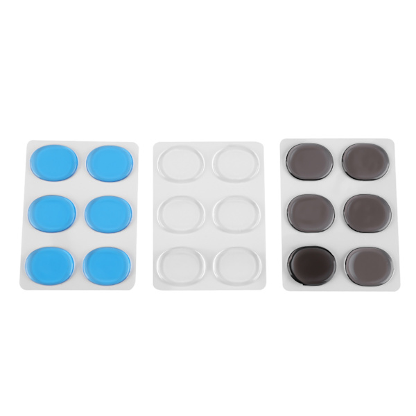 Drum Damper Gel Pads Moniväriset läpinäkyvät silikonirummut set avaimella