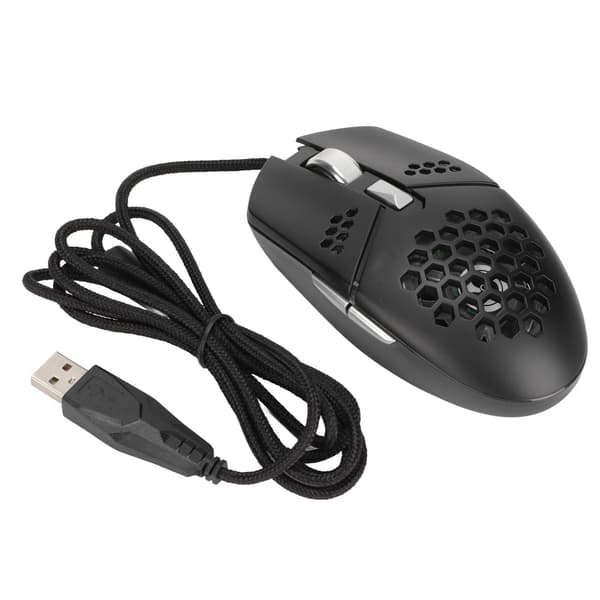 Gaming kablet mus 6 DPI-niveauer RGB 8000DPI Ergonomisk sort gamingmus til stationære computere bærbar computer