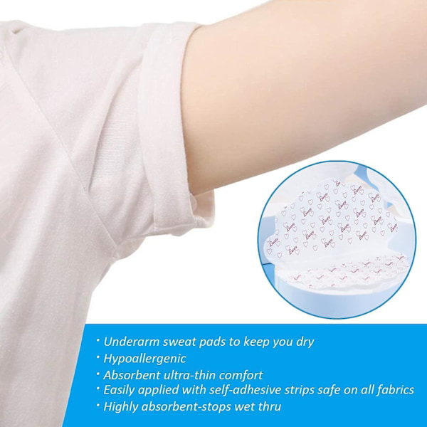 9,5*12,5cm 10 Stk. Anti-svetteplaster, Engangs svetteputer for armhuler, Anti-perspirantpute, Anti-perspirant plasterputer - Absorberende, usynlig