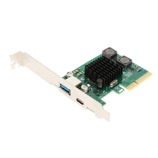 PCIE til USB 3.1 utvidelseskort selvforsynt 2 porter 1xUSB C 1xUSB A 10 Gbps USB 3.1 Gen 2 PCIE adapterkort