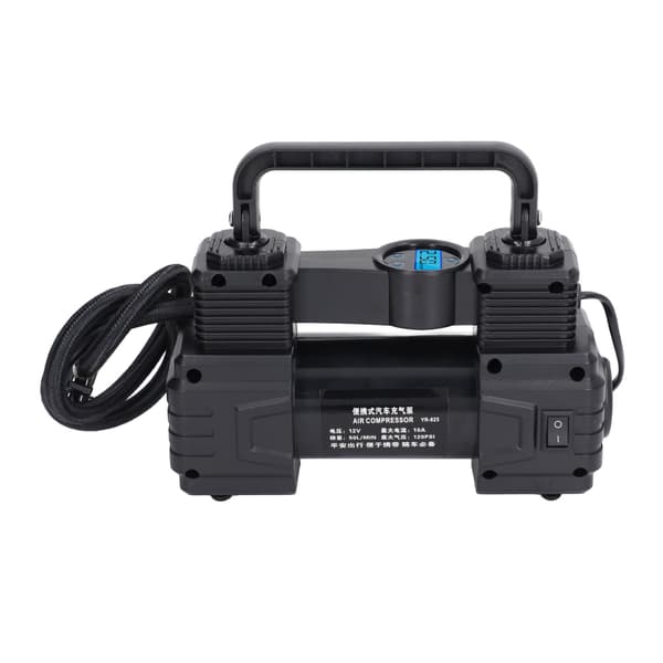 Bildækpumpe 120PSI Luftkompressor Digitalt Trykmåler Bærbar Luftpumpe med LED-lys 12V