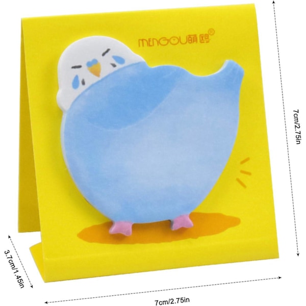 Sticky Notes 8 Blokke Tegneserie Dyr Sticky Notes Søde Sticky Notes Dyr Sticky Notes til Studerende Familie Skole Kontor 70x70 mm