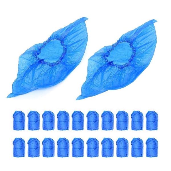 200-Pack blå engangsskotrekk, 36 X 15 Cm