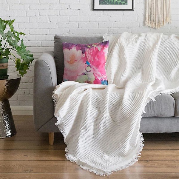 Stickad Filt Toffs Pläd Filtar Enfärgad Bubbelmönster Nordisk Varm Pläd Matta 90x150cm